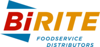 BiRite Foodservice Distributors logo with colorful text and geometric design